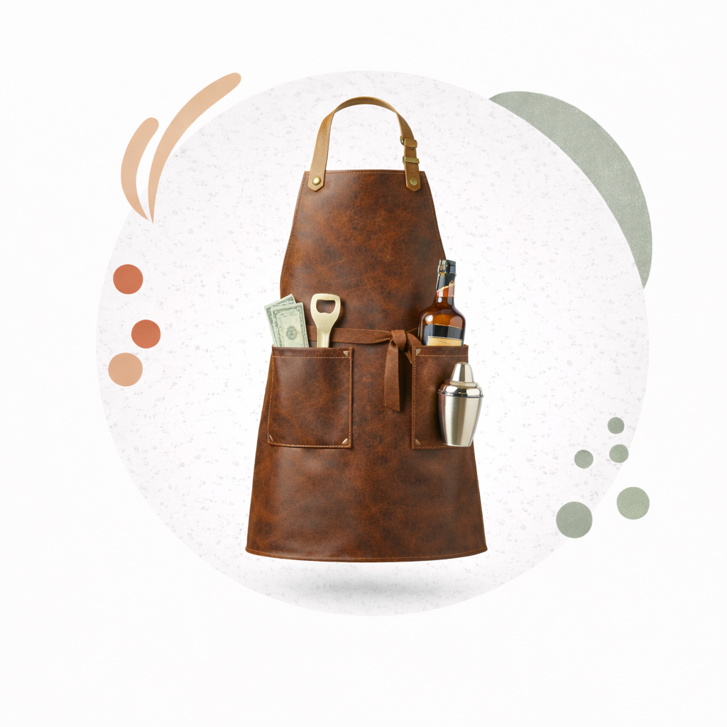 leather bar aprons