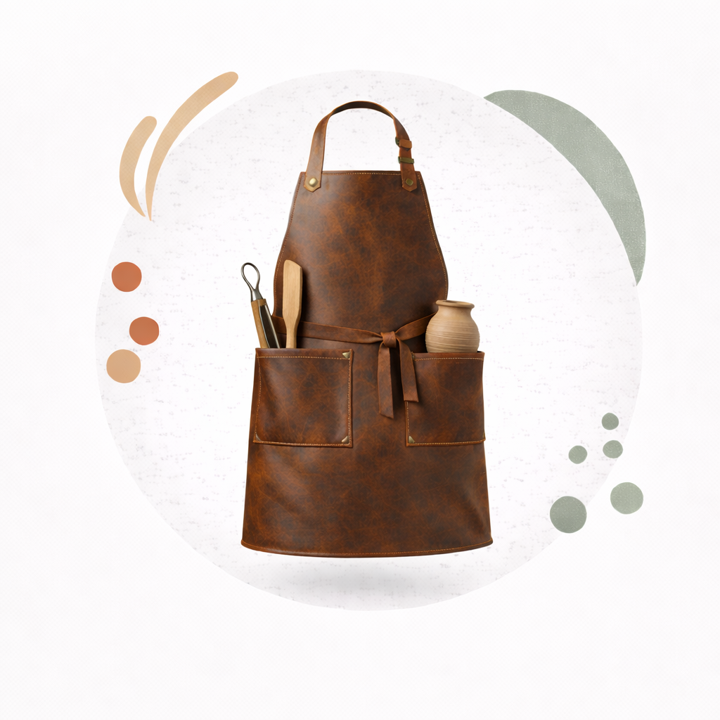 leather pottery aprons